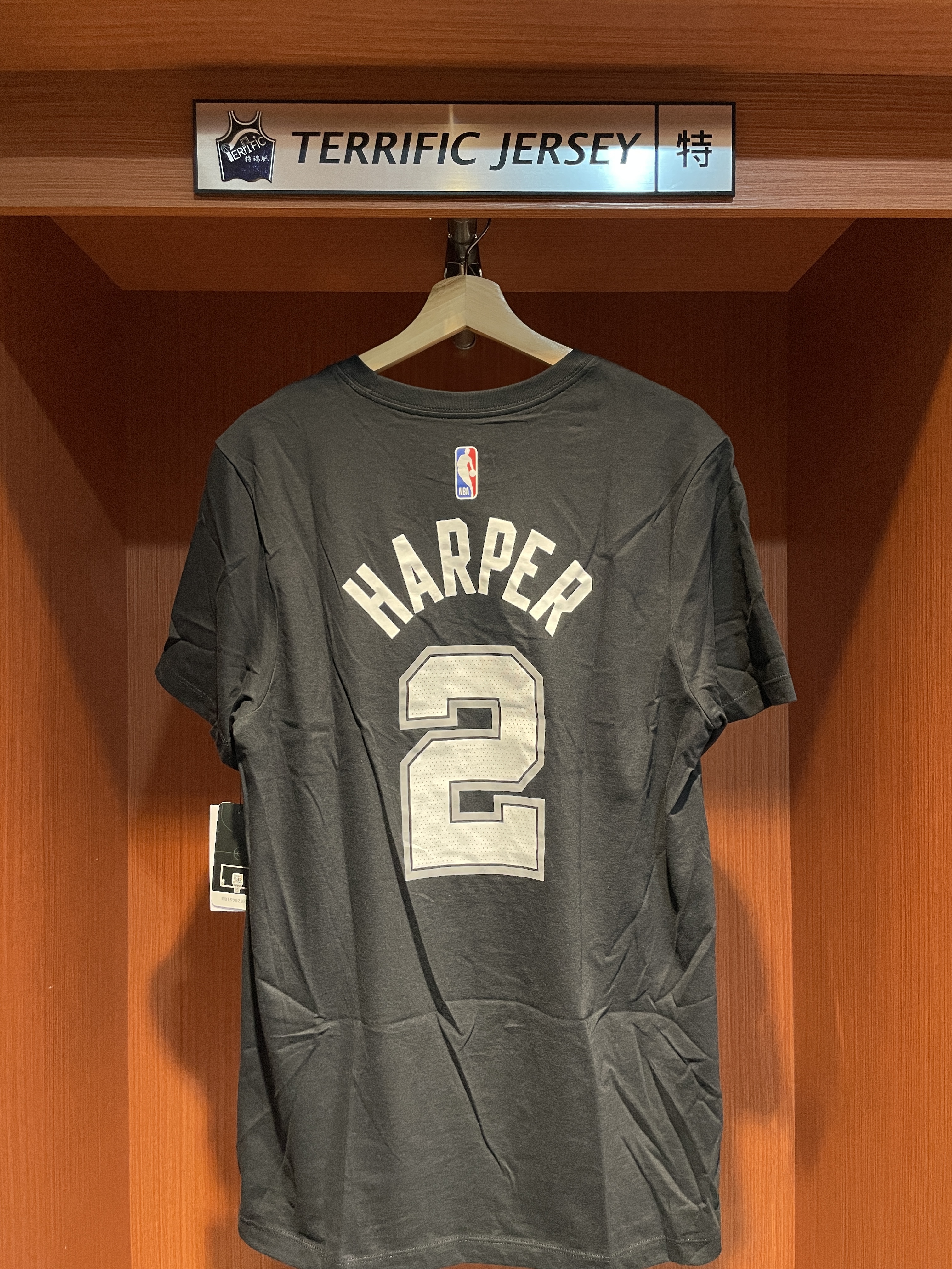 NBA短袖 Dylan Harper 聖安東尼奧馬刺黑 Icon Nike Player Name Tee 棉質 短袖 全新