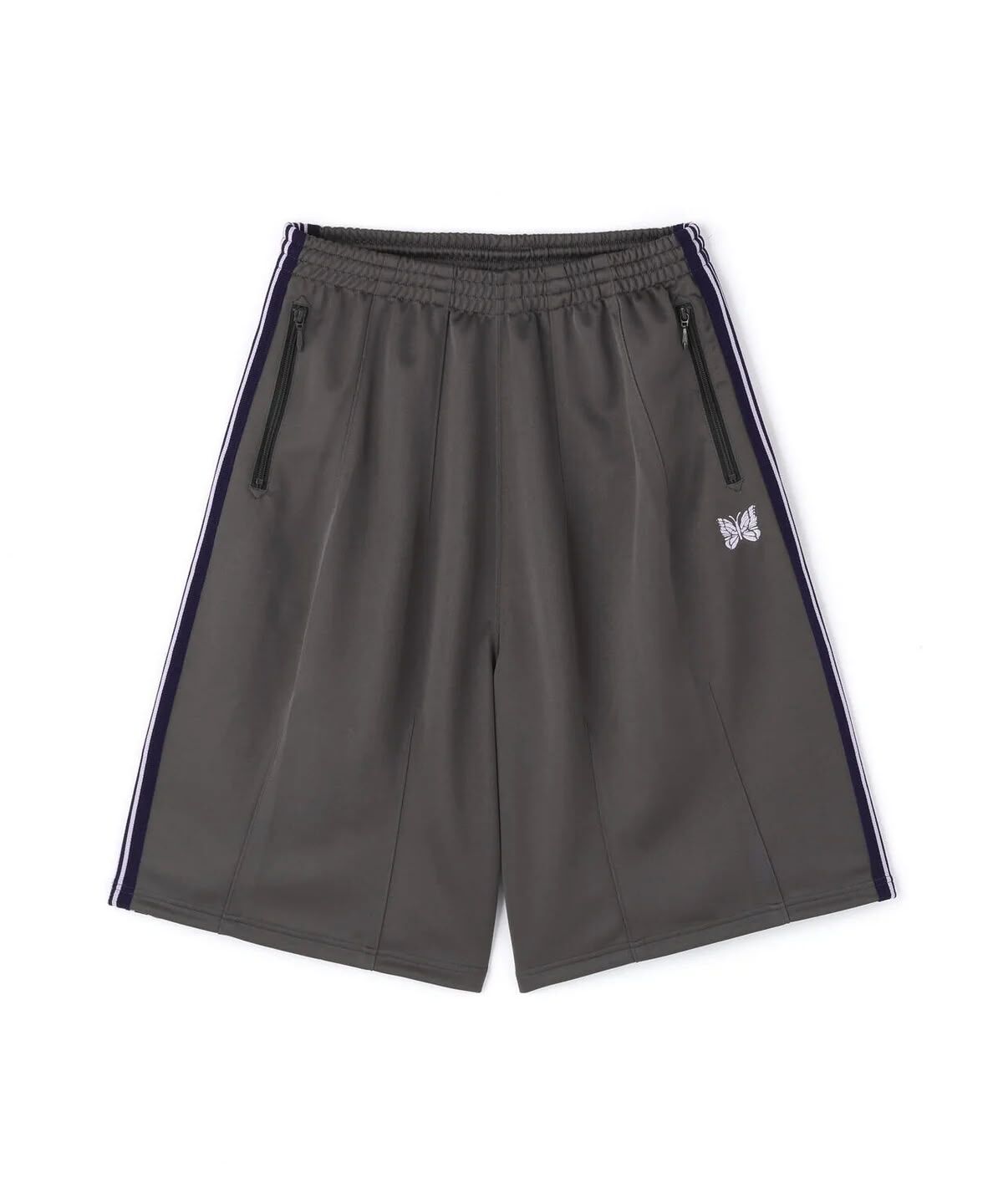 Needles x LHP HD Track Shorts- Poly Smooth- Charcoal