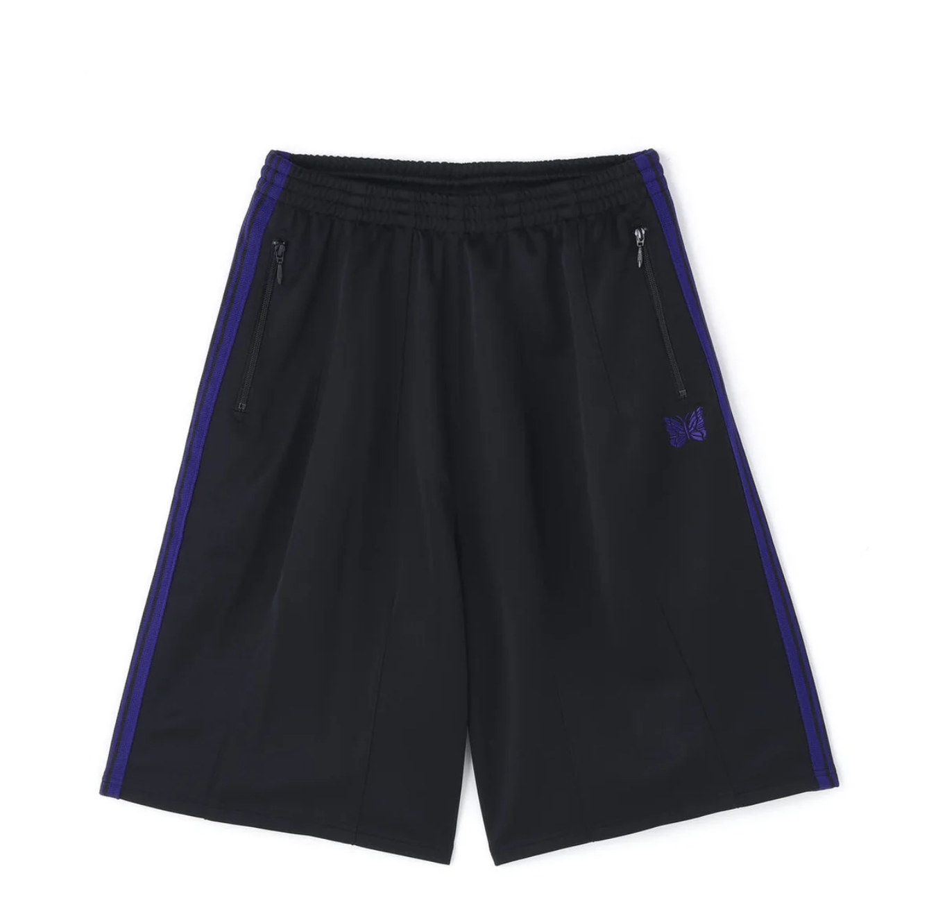 Needles x LHP HD Track Shorts- Poly Smooth- Black