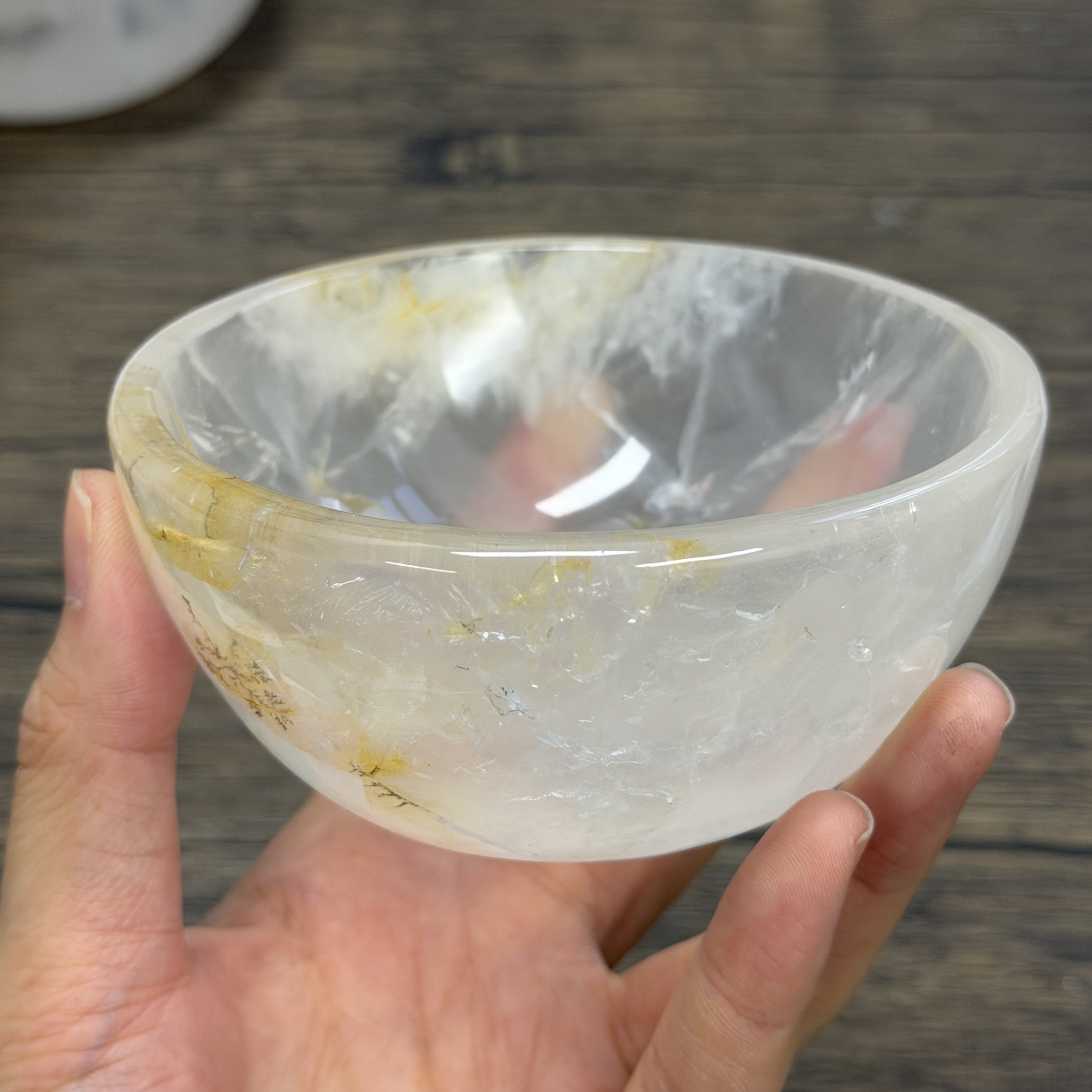 高級白水晶碗 10cm  WD2364