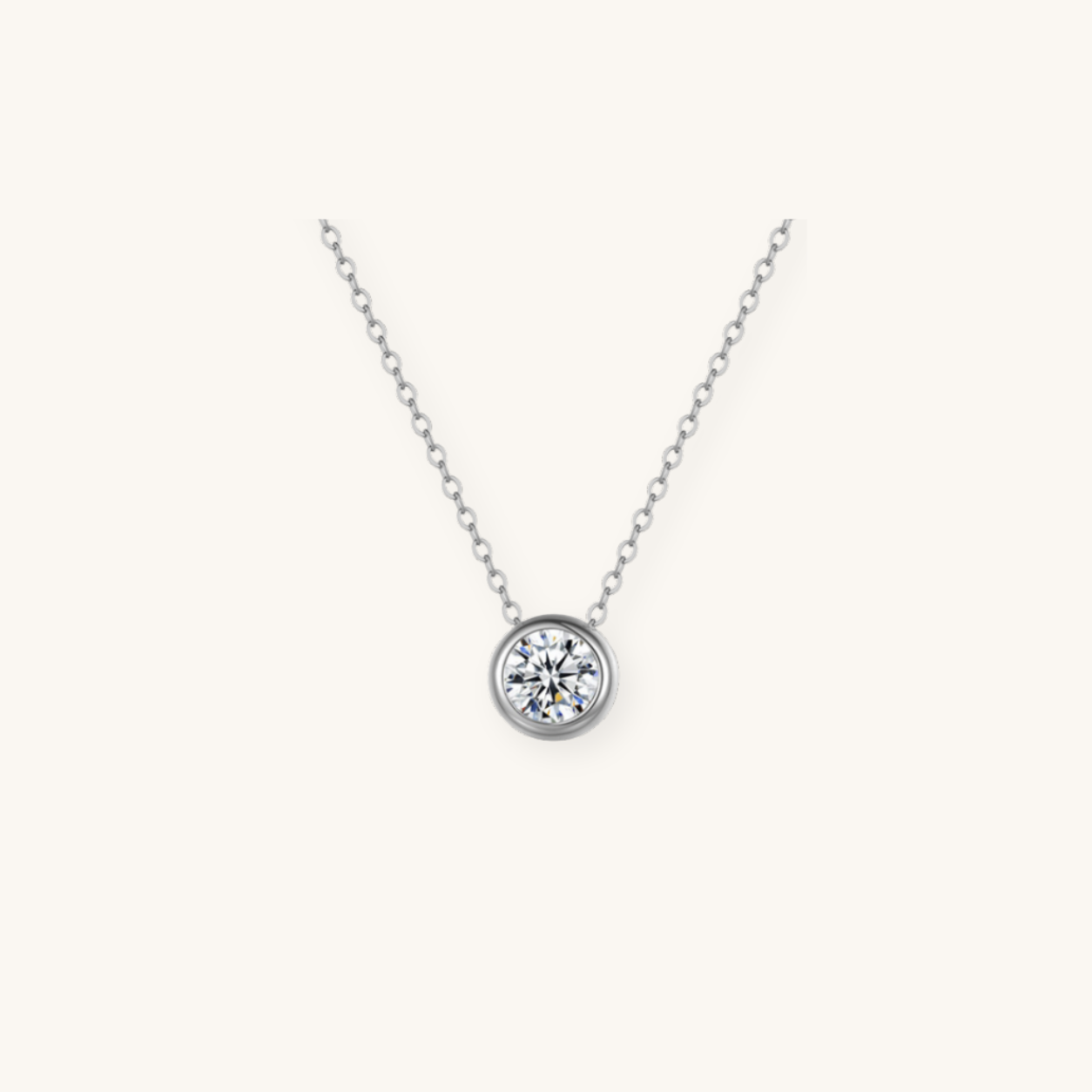 Eliza moissanite diamond necklace