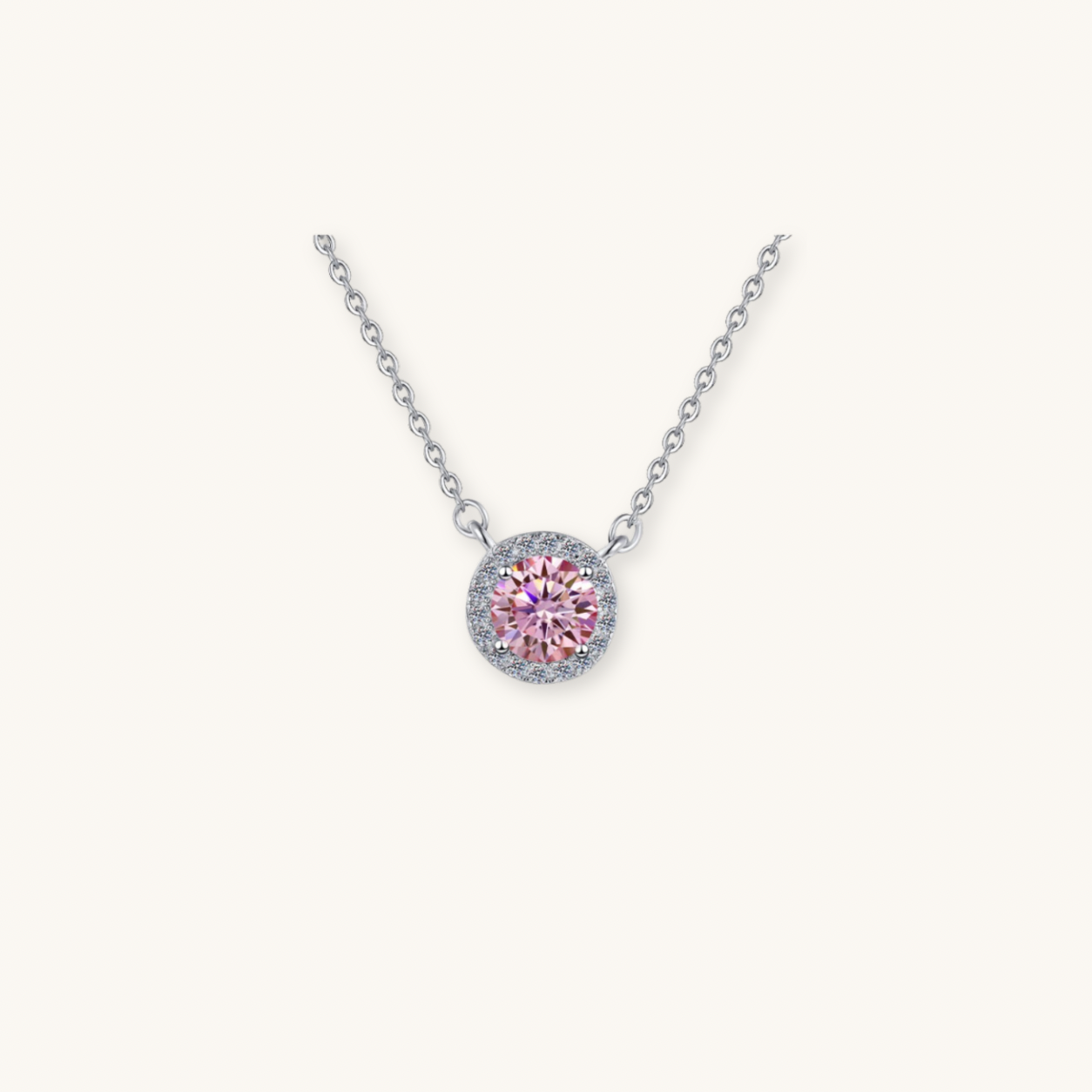 Sakura Bloom moissanite necklace