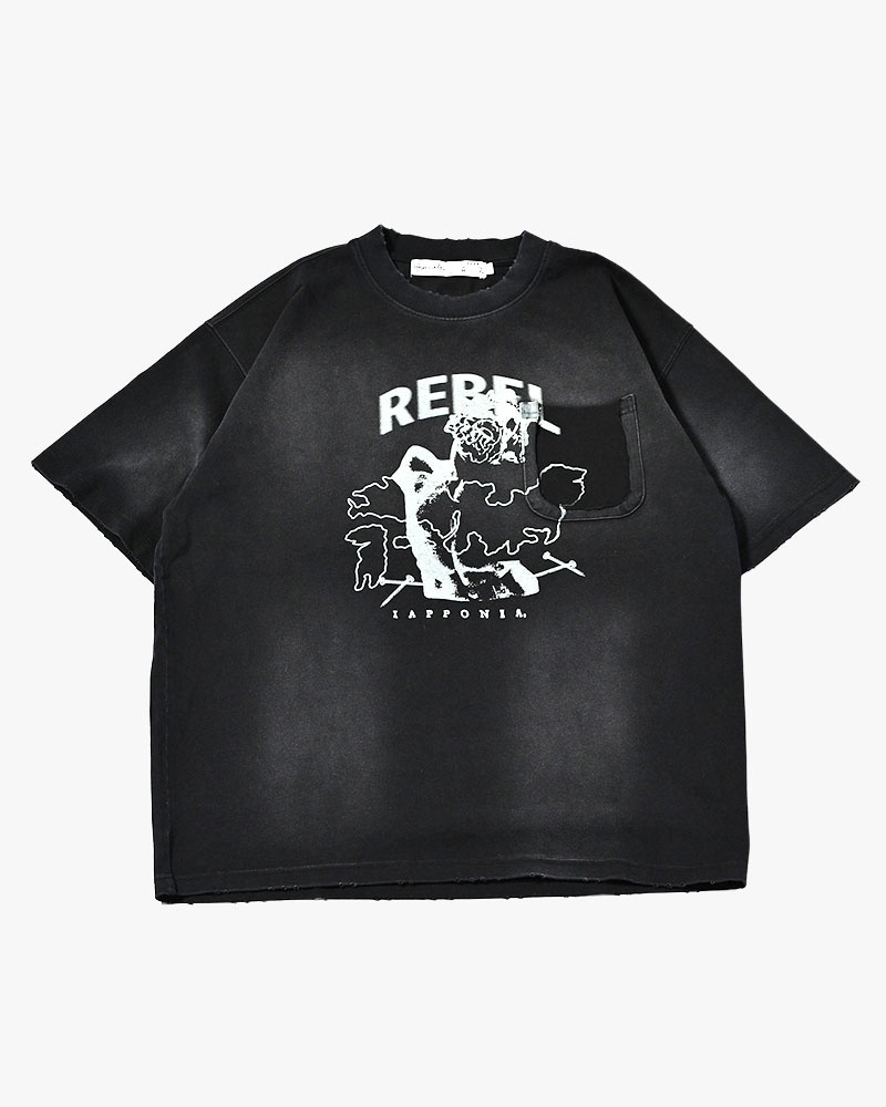 HIGH-GATE - DIRTY PRINT S/S TEE 'BLACK' 26HG-SS2501