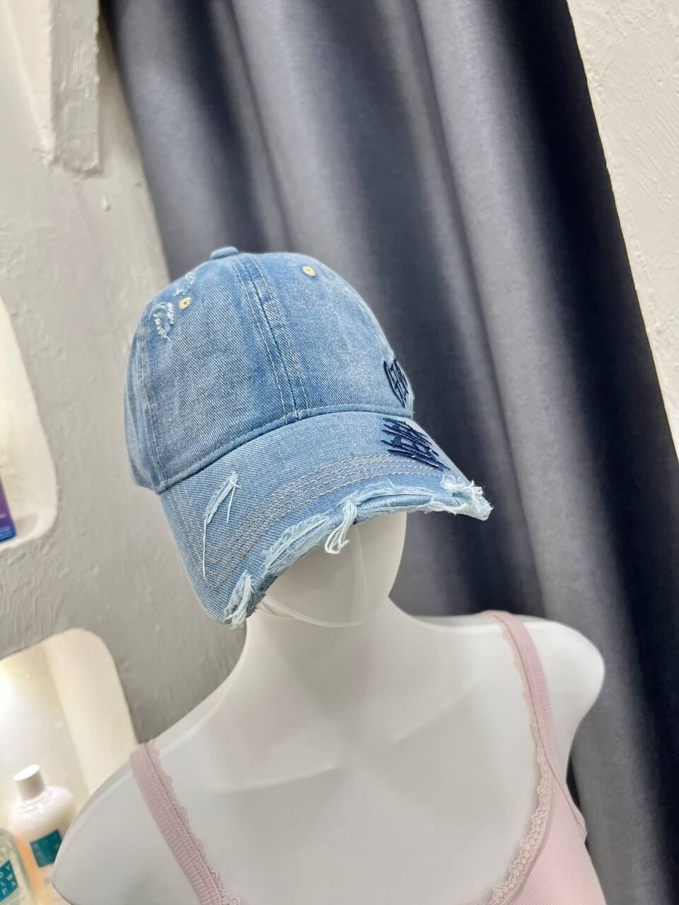 Never Give Up Denim Cap