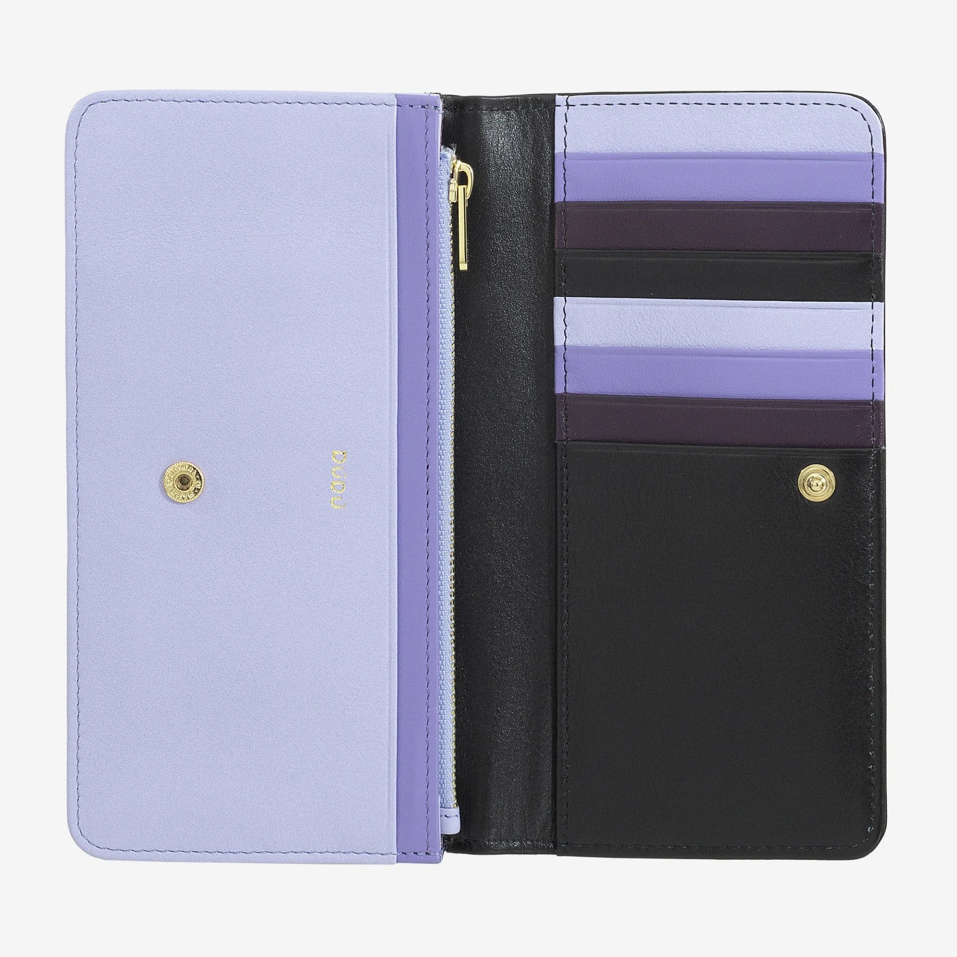 Dudu Women's Leather Wallet Canarie 534-1162-49 Black lavender