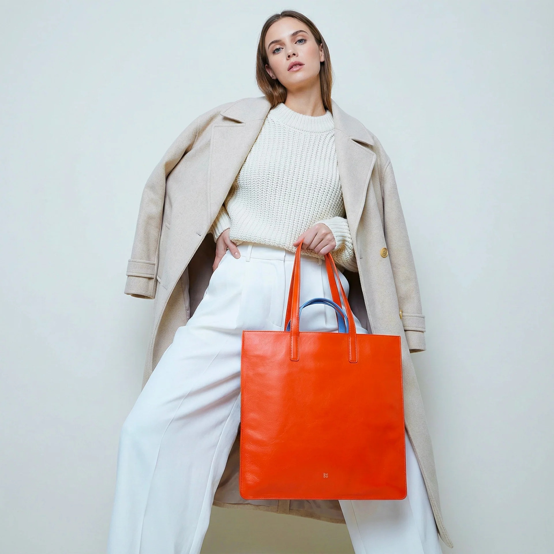 Dudu Leather bag - Madeleinie 534-6025-16 Pumpkin orange