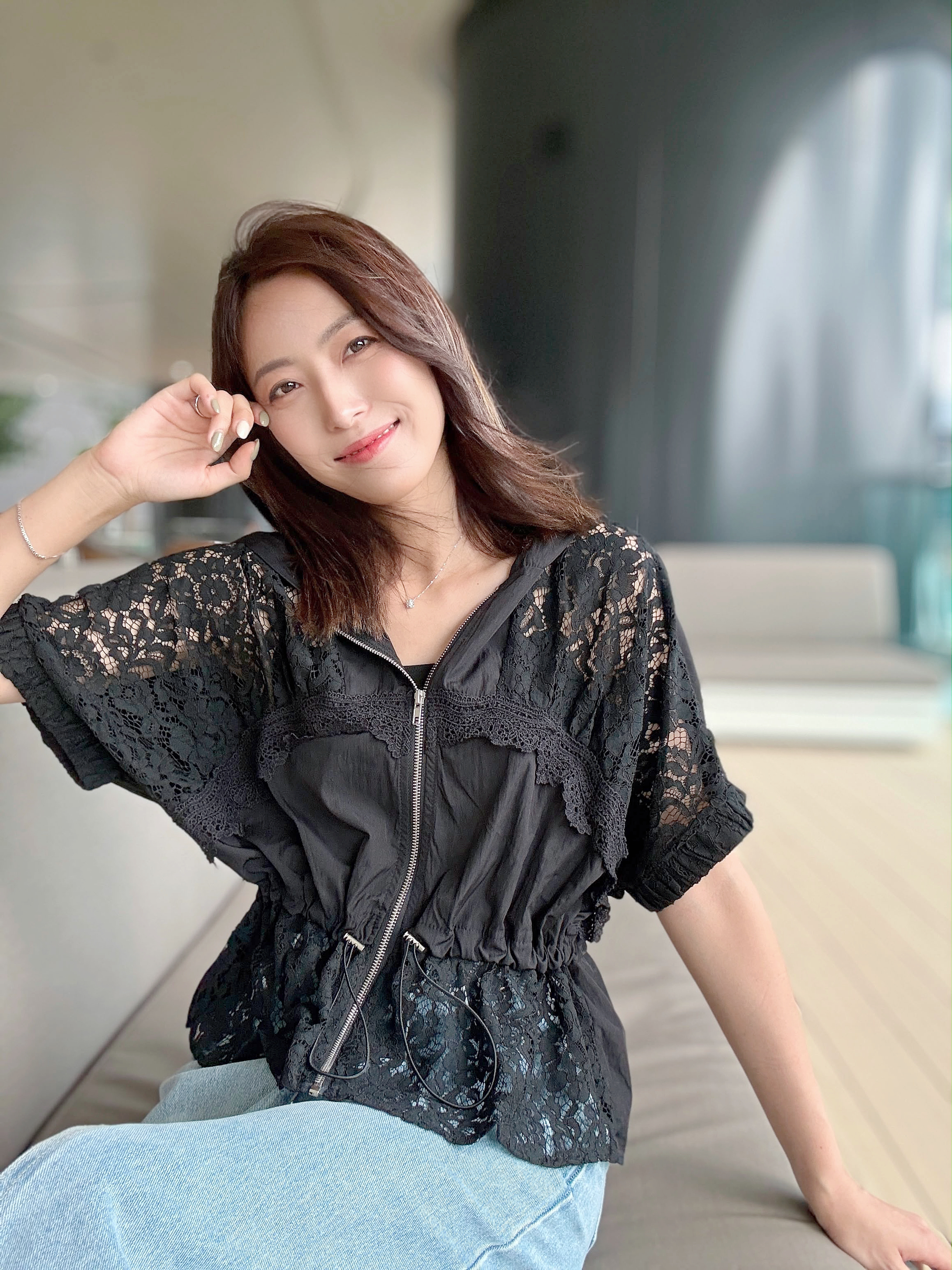 JK#8891 🇰🇷 藏肉Lace外套