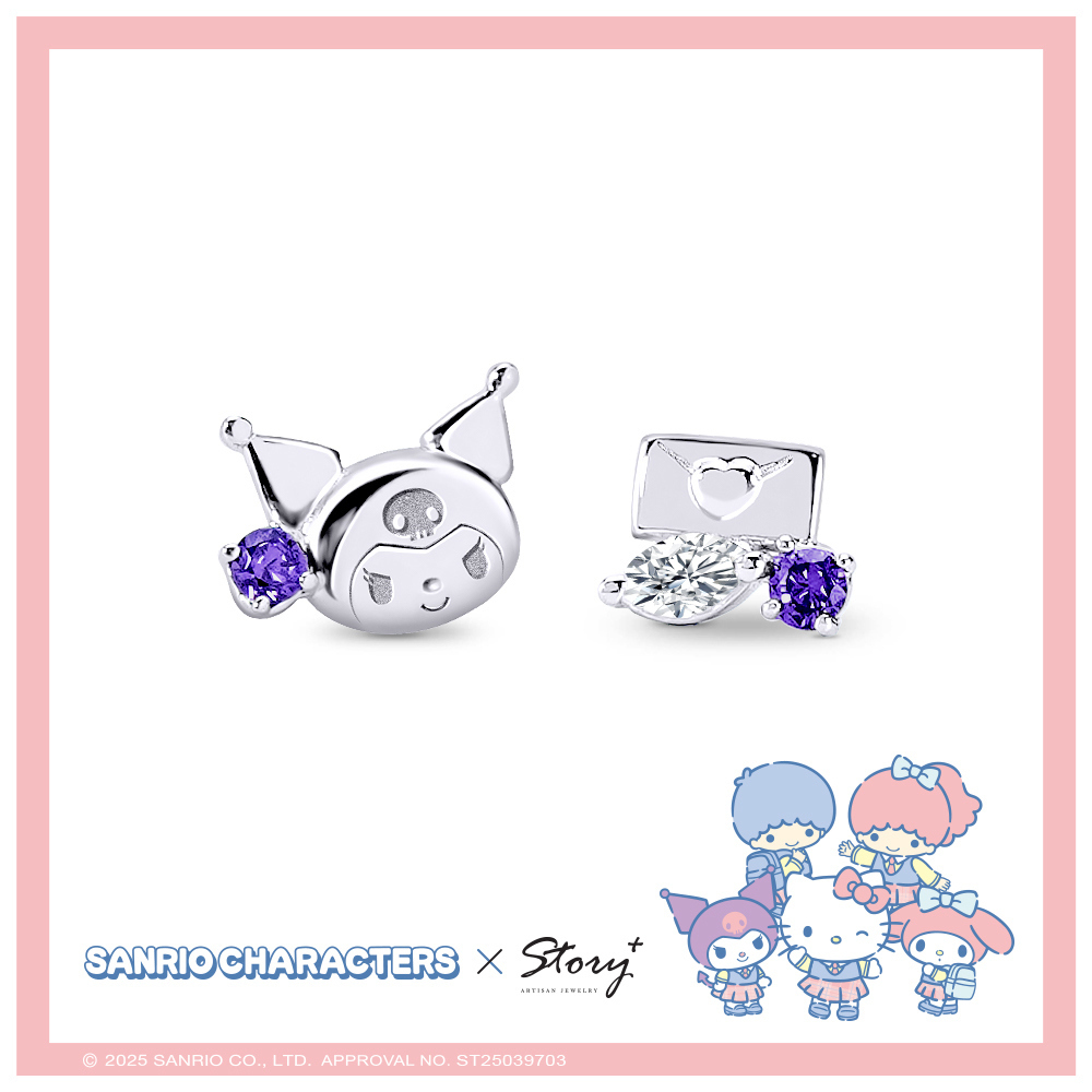 [純銀耳環] 台灣Story x Sanrio｜可羅米Sanrio學院Mix系列｜手工製