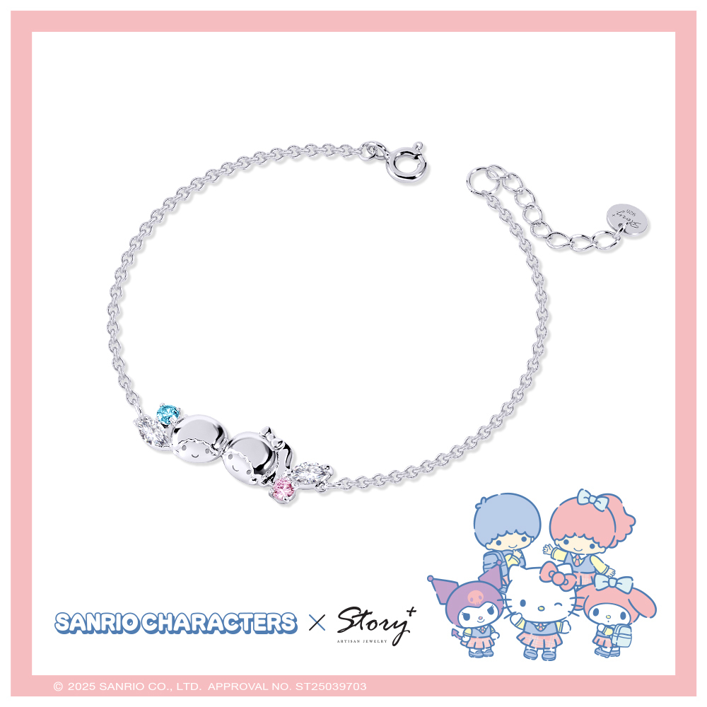 [純銀手鍊] 台灣Story x Sanrio｜雙子星Sanrio學院Mix系列｜手工製
