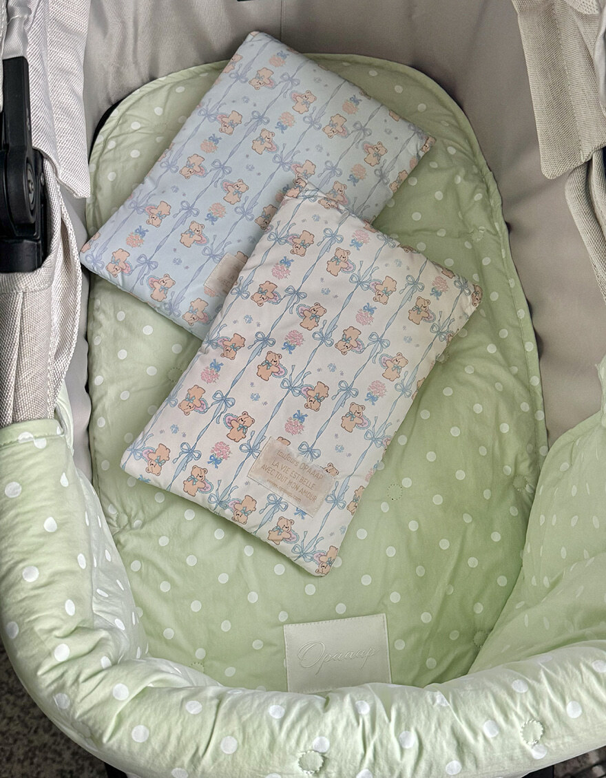 OPAAAP 夏日泡芙推車底墊（輕綠點點）