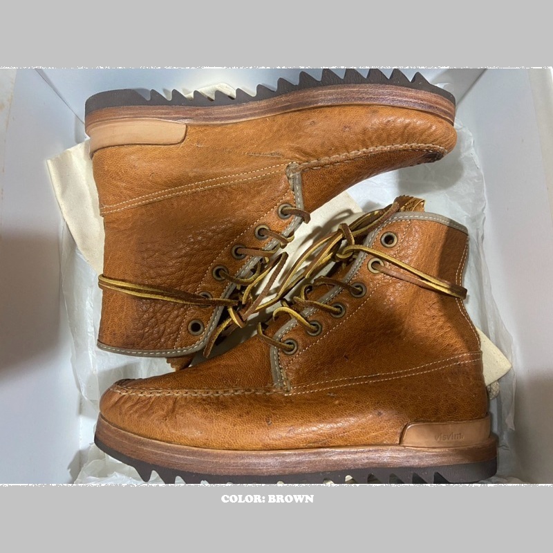 LAST SALE : VISVIM PLATTE BOOTS HI-FOLK - BROWN SIZE 8 PRE ORDER ITEM (預訂中)