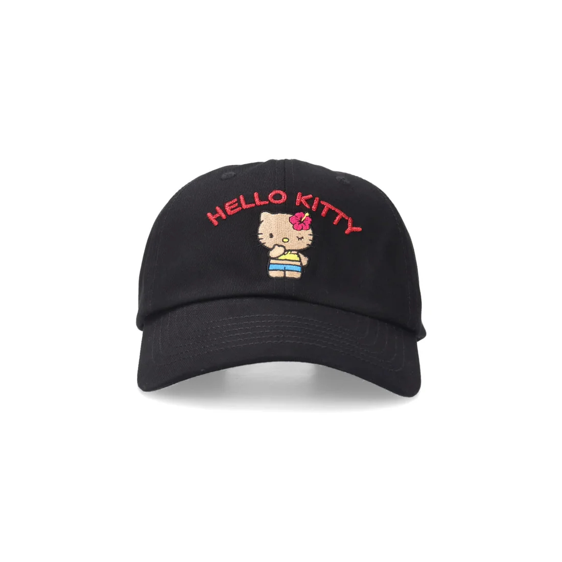26130 Sanrio「日燒 Hello Kitty」純棉鴨舌帽 大紅花 #JP-LD26