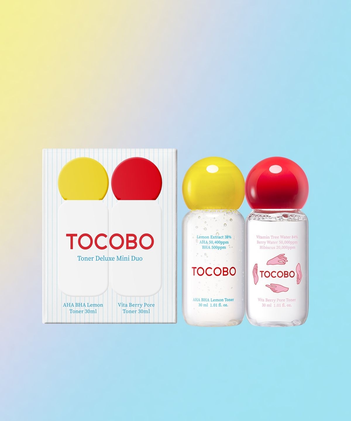 TOCOBO 檸檬毛孔高能雙效物理極限微縮控油爽膚水 (檸檬美白30ml + 毛孔緊緻30ml)