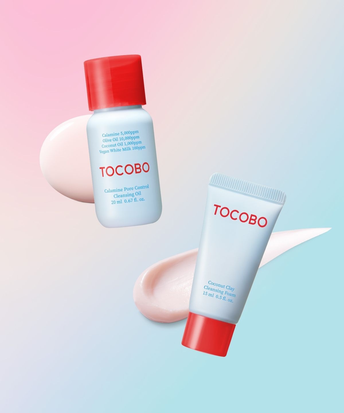 TOCOBO 椰油毛孔高能雙效物理極限微縮潔顏洗卸極致套組 (卸妝油20ml + 潔面乳15ml)