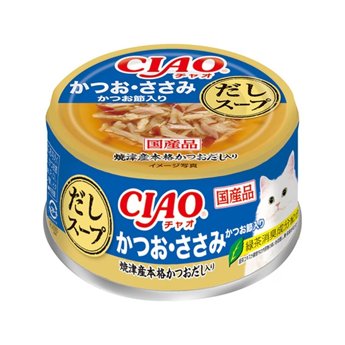 CIAO貓罐頭 津產高湯 雞肉+鰹魚 75G A-232【原箱24 罐】