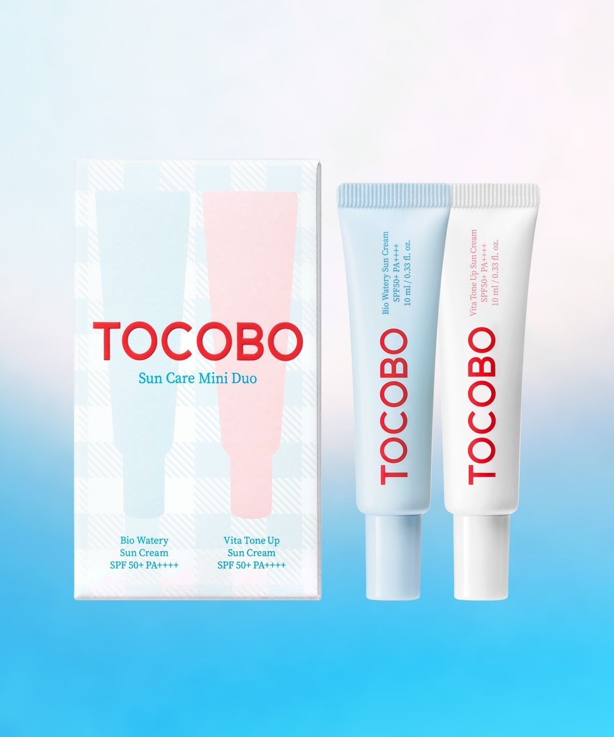 TOCOBO 維他命生物高能雙效物理極限微縮爆水潤色防曬極致套組 (水感防曬10ml + 潤色防曬10ml)