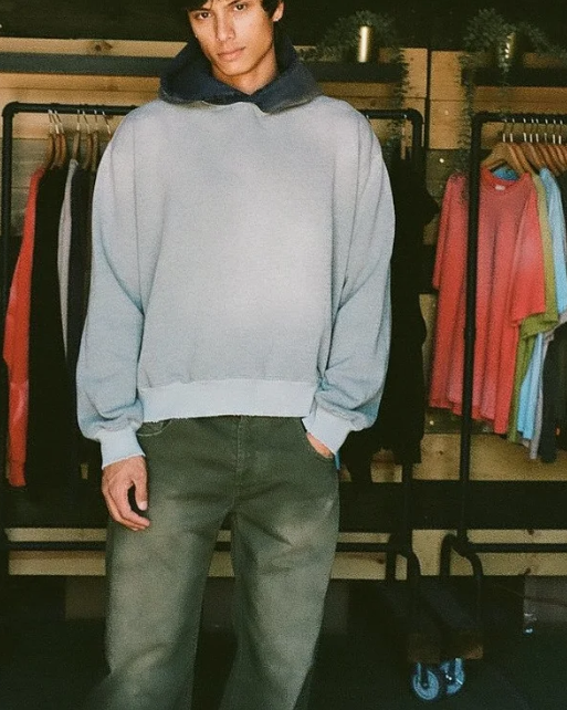 [現貨] MOOJIMOOJI CONTRAST HOODIE | AGED HEATHER GREY