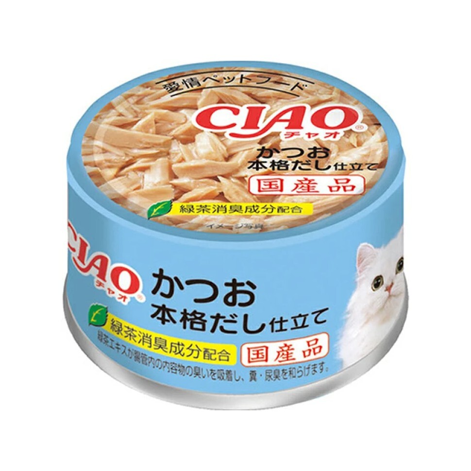 CIAO 罐頭 鰹魚+鰹魚湯底 85g A-89【原箱24罐】