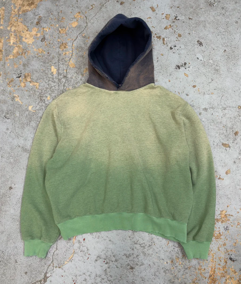 [現貨] MOOJIMOOJI CONTRAST HOODIE | AGED SEA FOAM