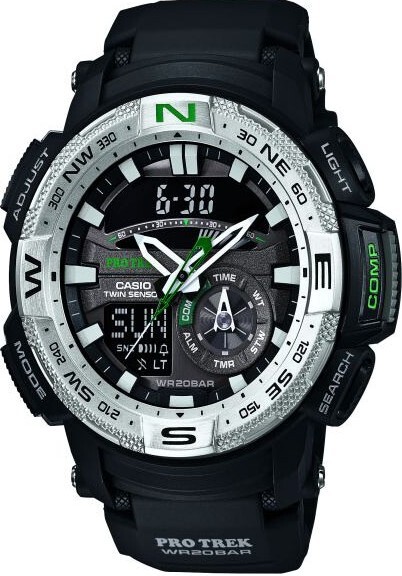 萬年鐘錶 - CASIO 卡西歐 PRO TREK  戶外運動多功能登山錶  PRG-280-1  錶徑 : 50mm