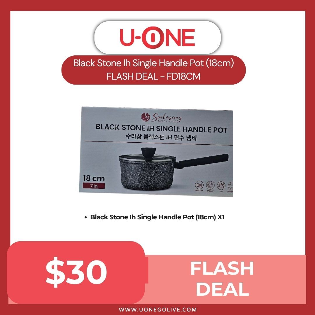Black Stone Ih Single Handle Pot (18cm) FLASH DEAL - FD18CM