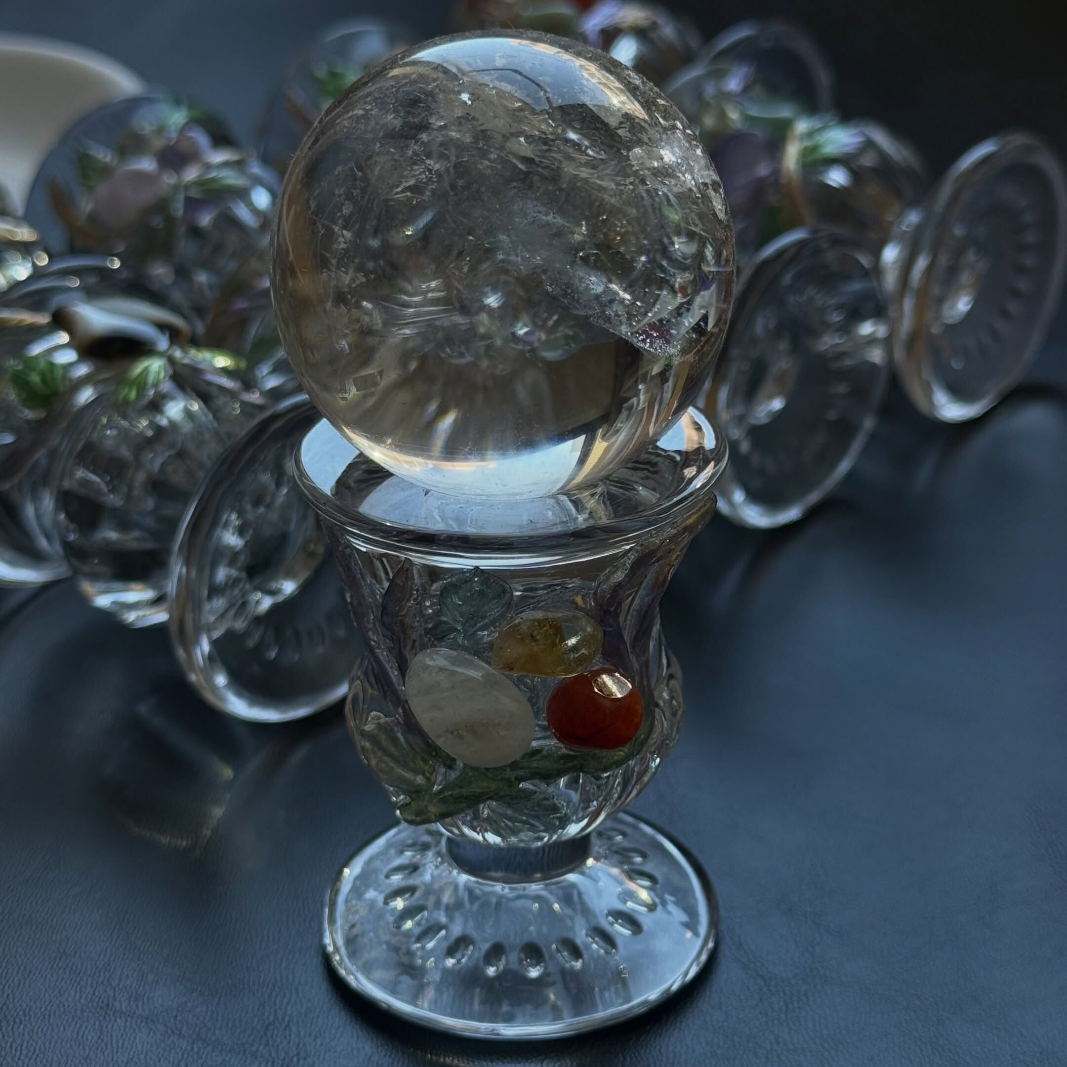 [原石] 花瓶造型 水晶球座