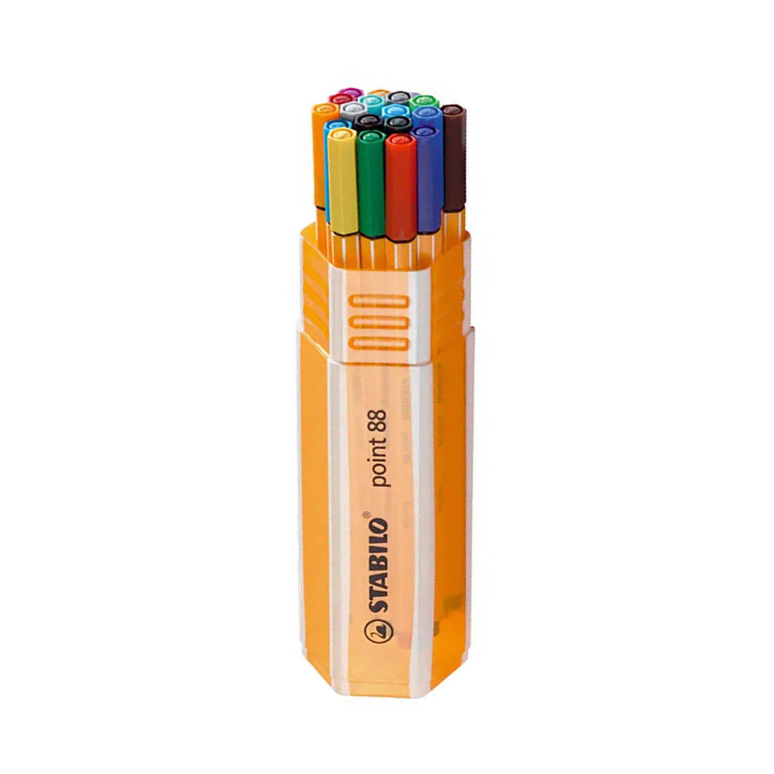 20色 六角筆筒 Point 88 樂點88 細字 彩繪筆 0.4mm｜Stabilo 思筆樂 德國