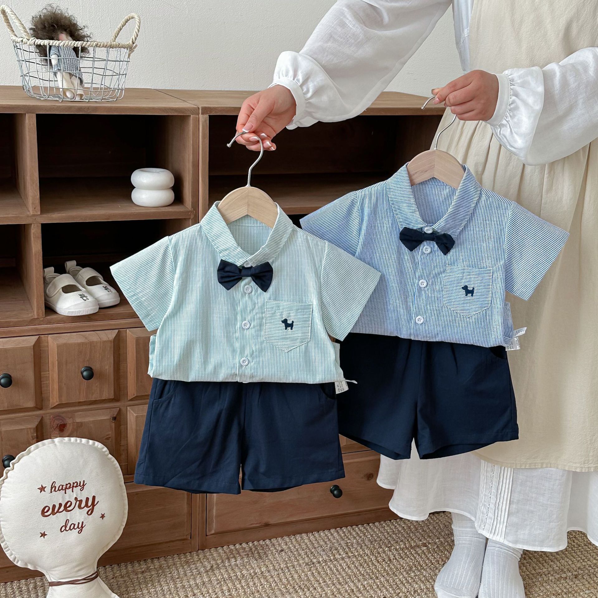 【H1050】帥氣POLO蝴蝶結禮服套裝(80-120)