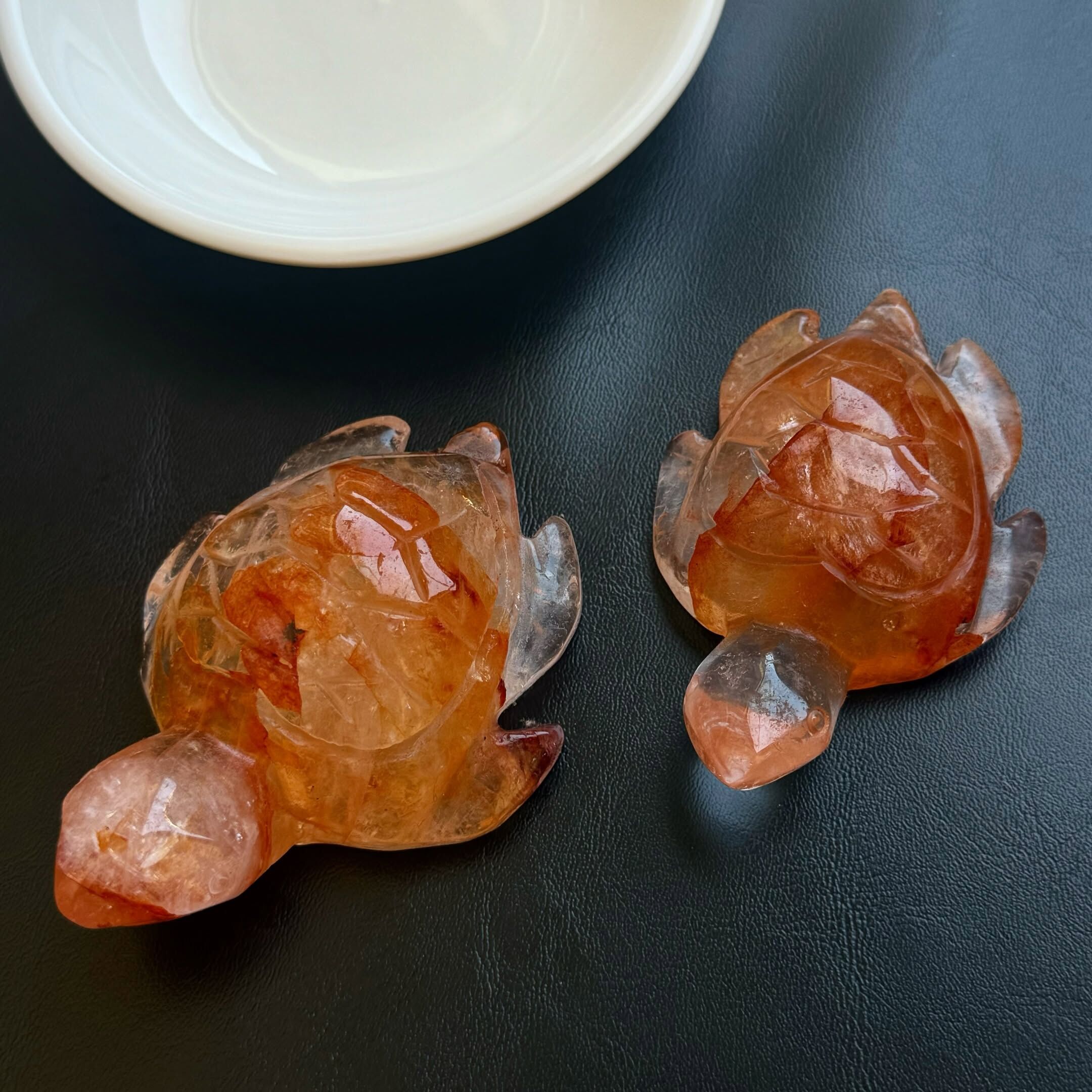 [原石] 紅膠花石英 水晶海龜