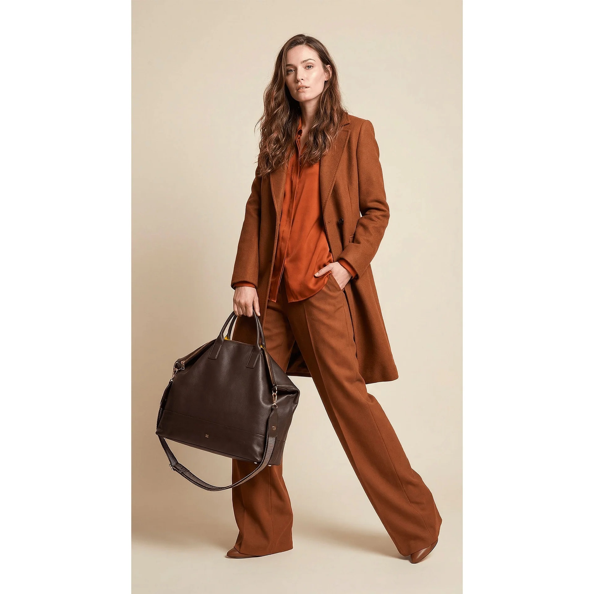 Dudu Leather bag - Judith 534-6036-46 Coffee brown