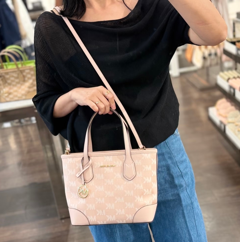 【預購】 Michael Kors H071115 Eva 托特包 (粉色)