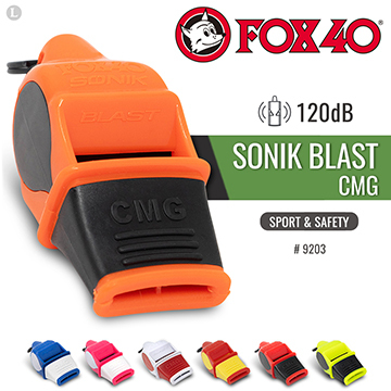 FOX 40 SONIK BLAST CMG 9203 彩色系列高音哨(附繫繩) 9203 雙色 [HappyOutdoor]