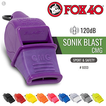 FOX 40 SONIK BLAST CMG 9203 彩色系列高音哨(附繫繩) 9203 雙色 [HappyOutdoor]