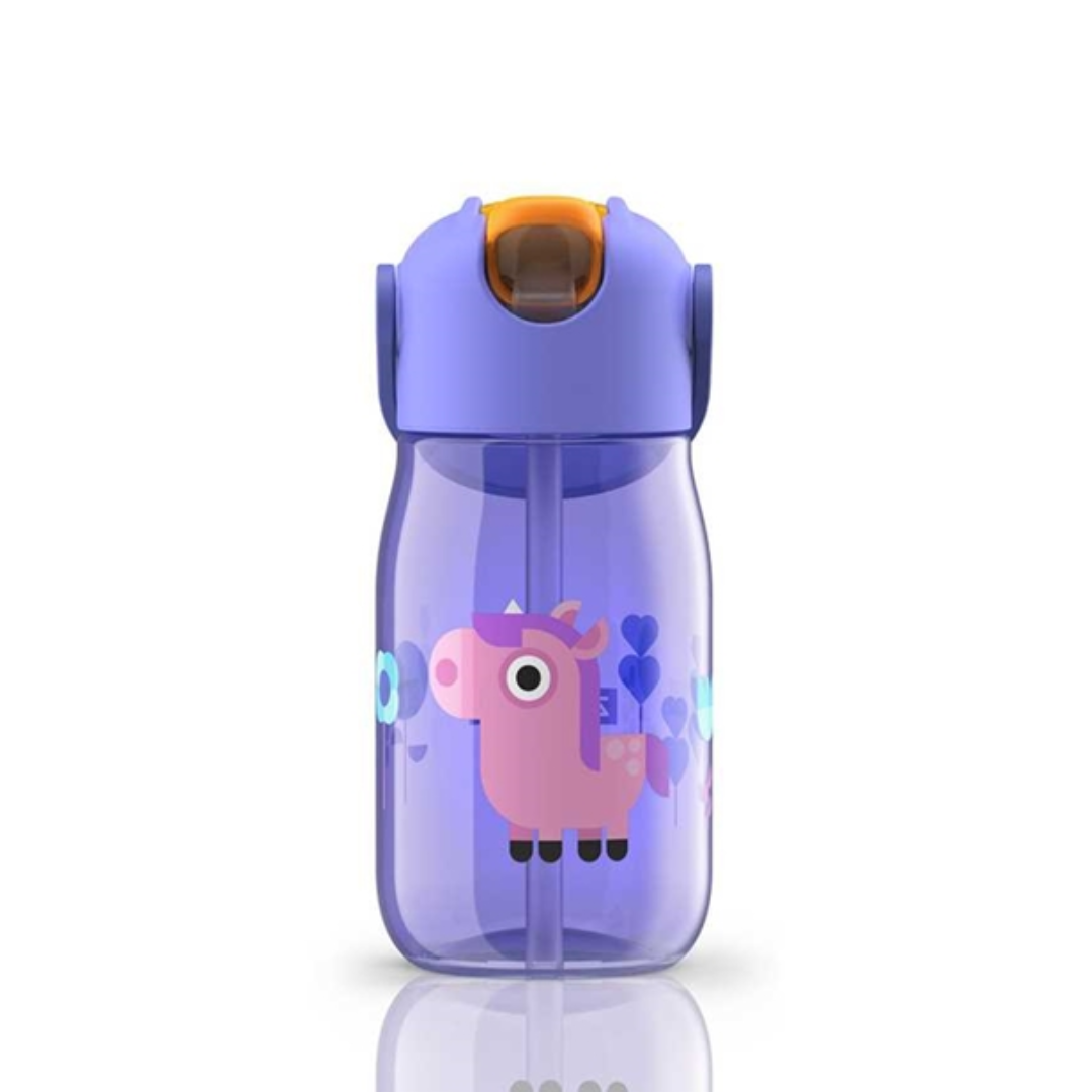 ZOKU 兒童吸管水瓶 450ml - Purple