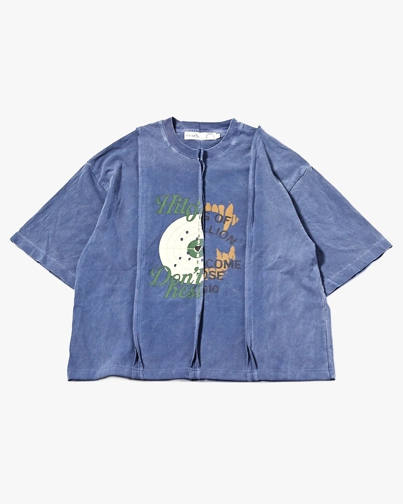 HIGH-GATE - FADE SWITCHING TEE 'BLUE' 26HG-SS2103