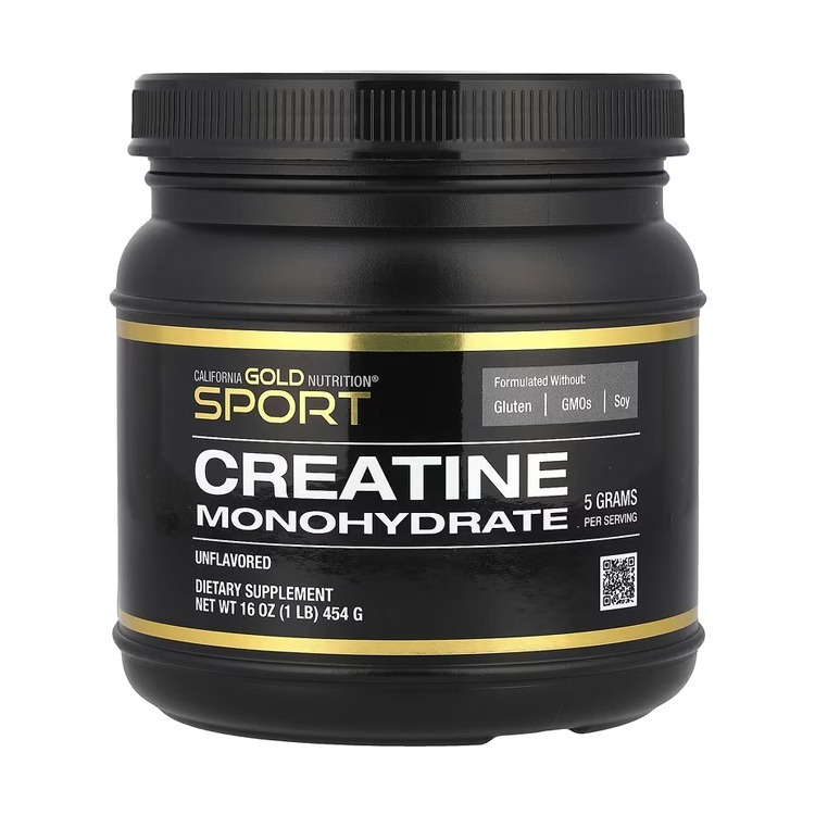 California Gold Nutrition, Sport, Pure Creatine Monohydrate, Unflavored, 1 lb (454 g)