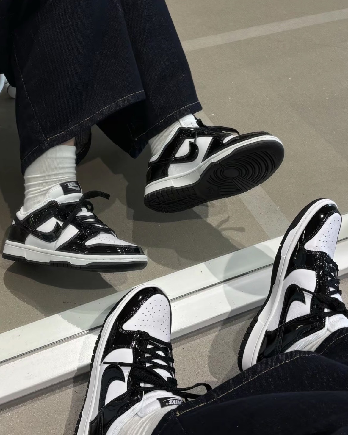 (預訂) Nike Dunk Low - Black White Panda 漆皮