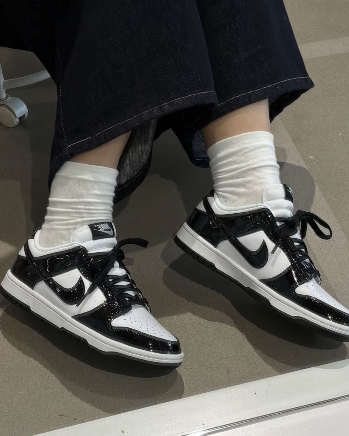 (預訂) Nike Dunk Low - Black White Panda 漆皮