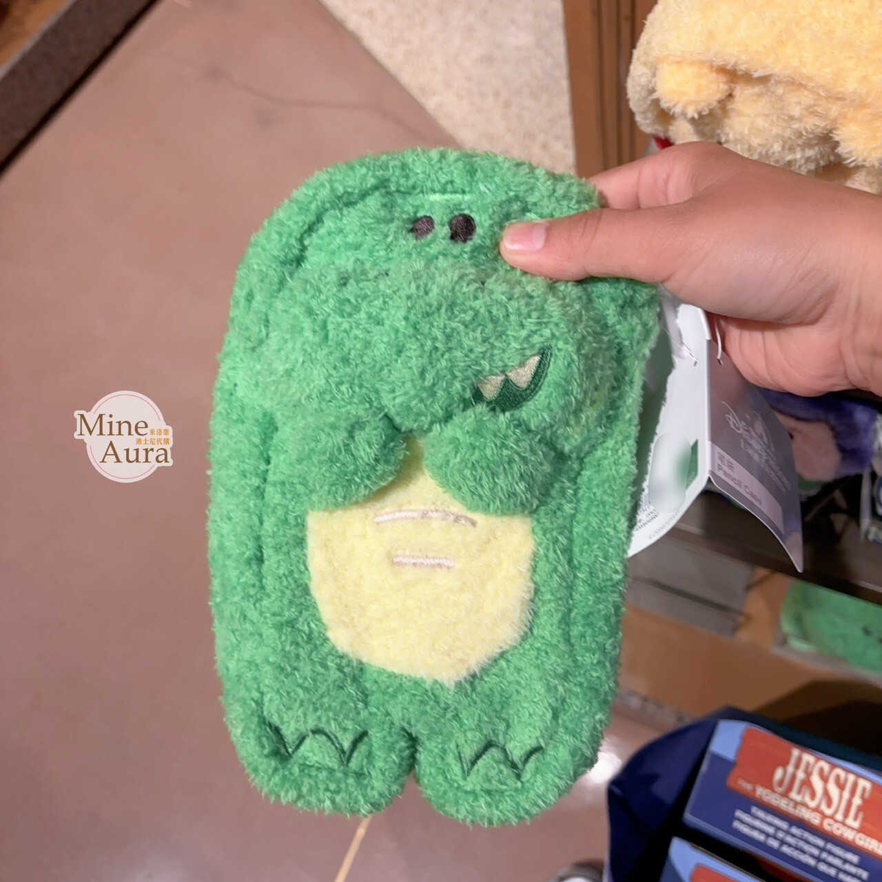 抱抱龍 Rex 絨毛 造型 筆袋 收納包 化妝包 玩具總動員 Toy Story -上海迪士尼樂園