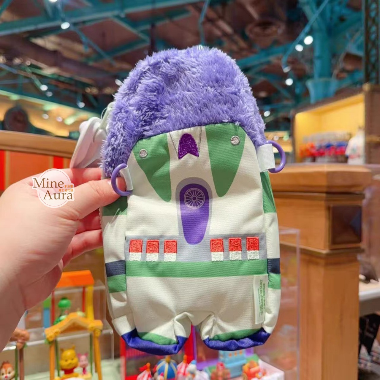 巴斯光年 Buzz Lightyear 絨毛 造型 筆袋 收納包 化妝包 玩具總動員 Toy Story -上海迪士尼樂園