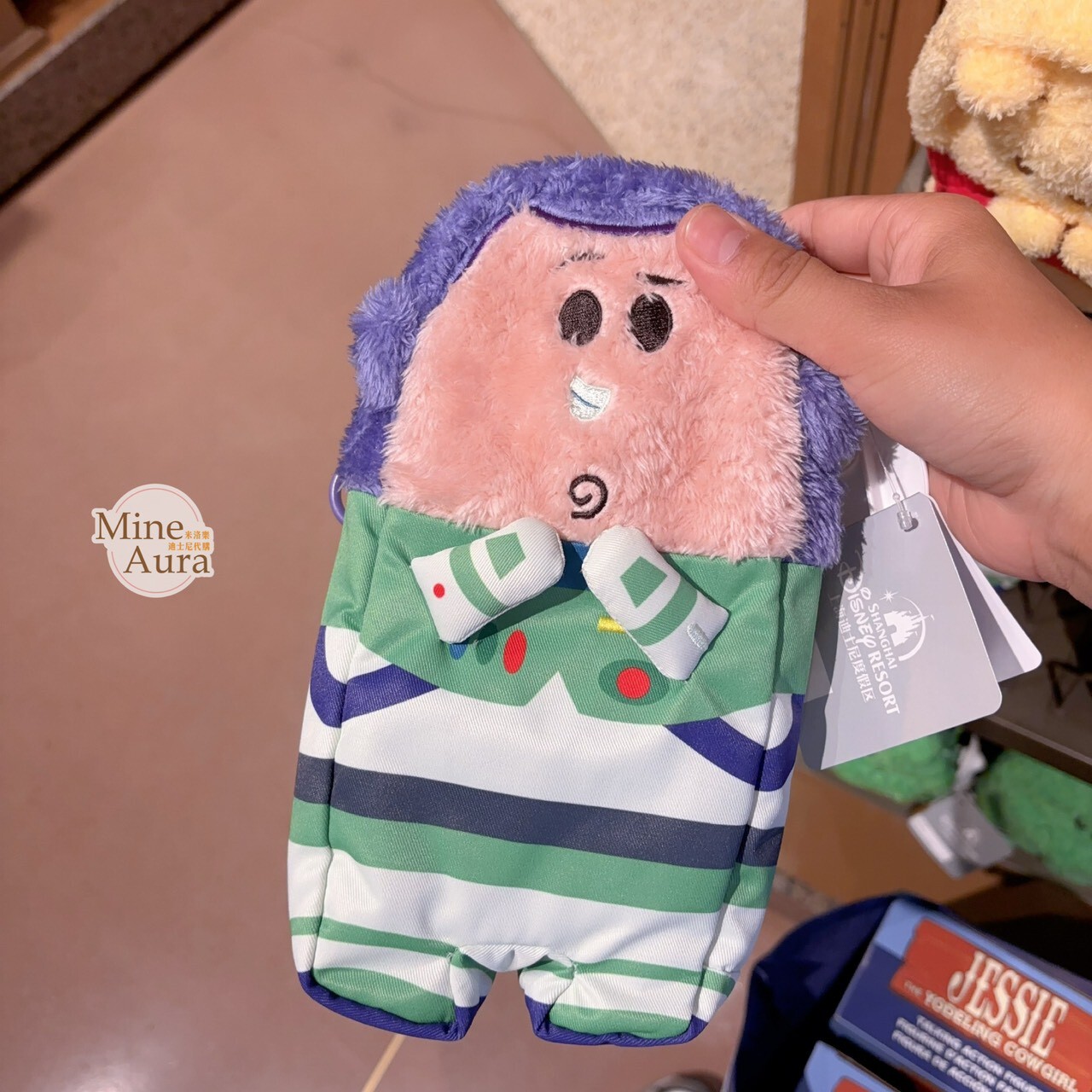 巴斯光年 Buzz Lightyear 絨毛 造型 筆袋 收納包 化妝包 玩具總動員 Toy Story -上海迪士尼樂園
