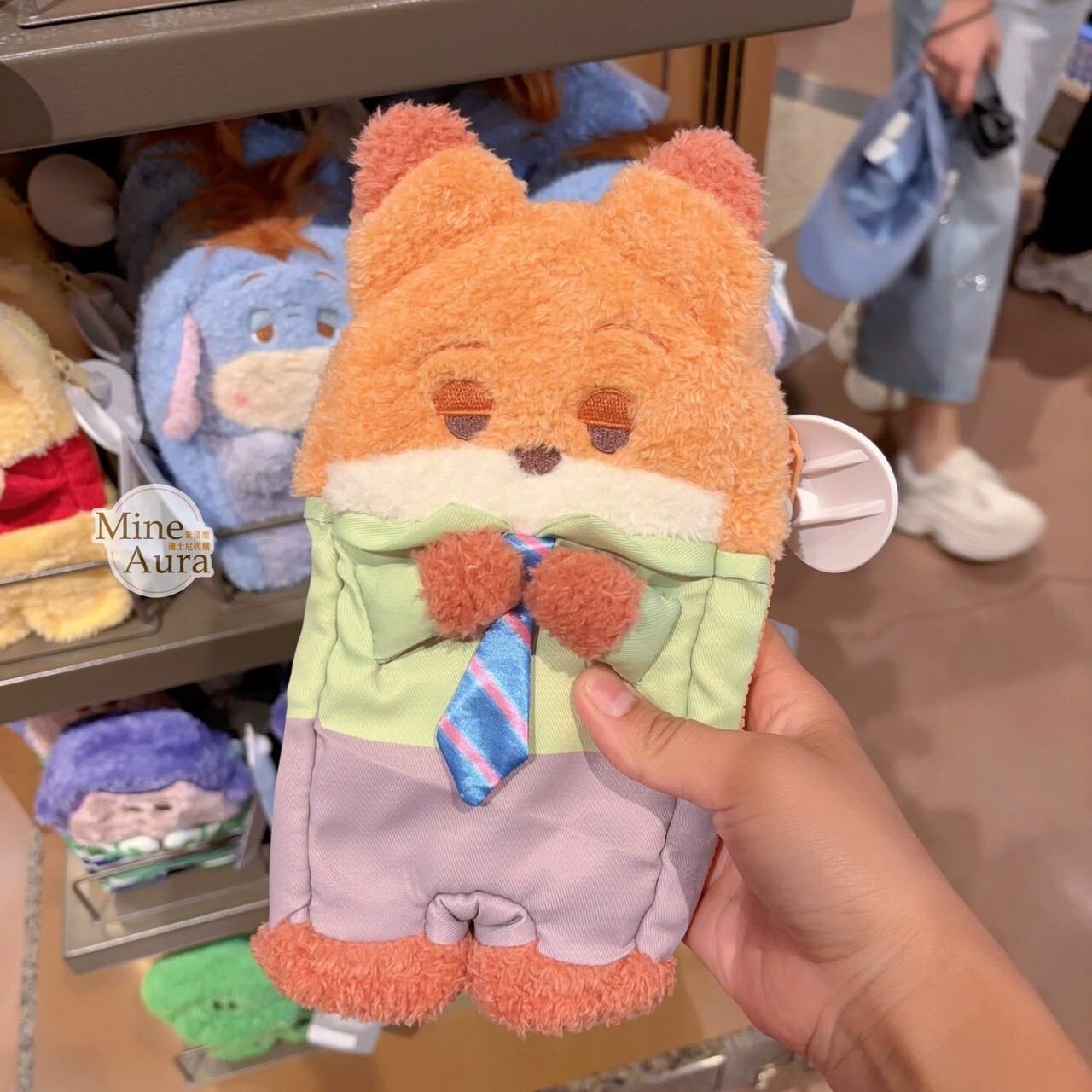 胡尼克 Nick 狐狸 絨毛 造型 筆袋 收納包 化妝包 動物方城市 Zootopia -上海迪士尼樂園