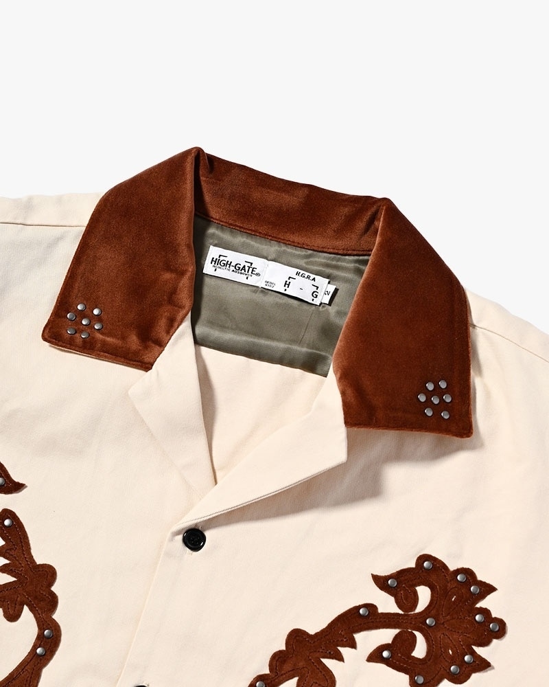 HIGH-GATE - BRASS KNUCKLES FLOWER SHIRT 'NATURAL' 26HG-SS1602