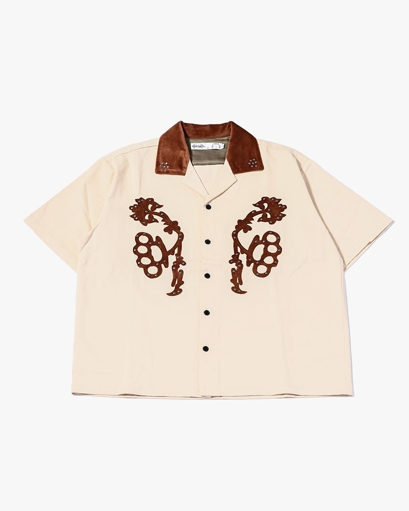 HIGH-GATE - BRASS KNUCKLES FLOWER SHIRT 'NATURAL' 26HG-SS1602