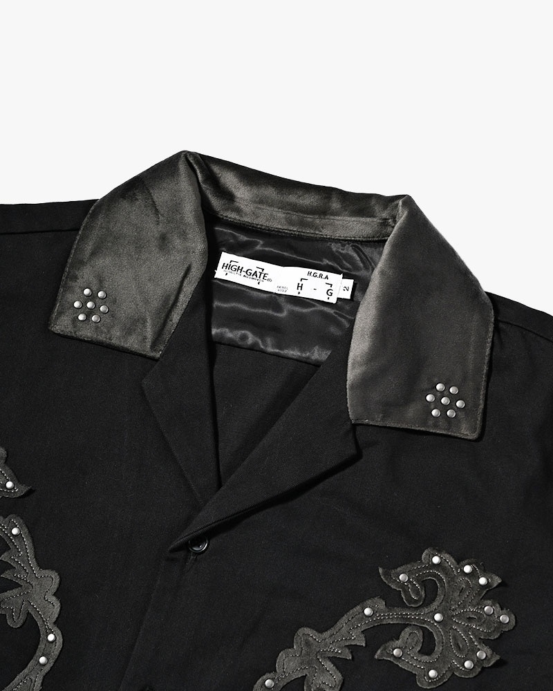 HIGH-GATE - BRASS KNUCKLES FLOWER SHIRT 'BLACK' 26HG-SS1601