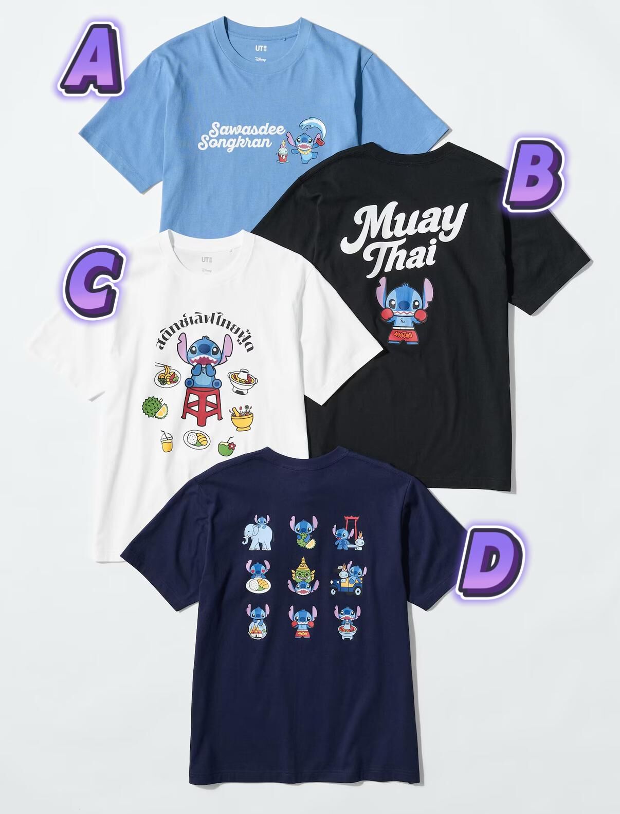 泰國Uniqlo Stitch 史迪仔泰國遊記 UT 系列