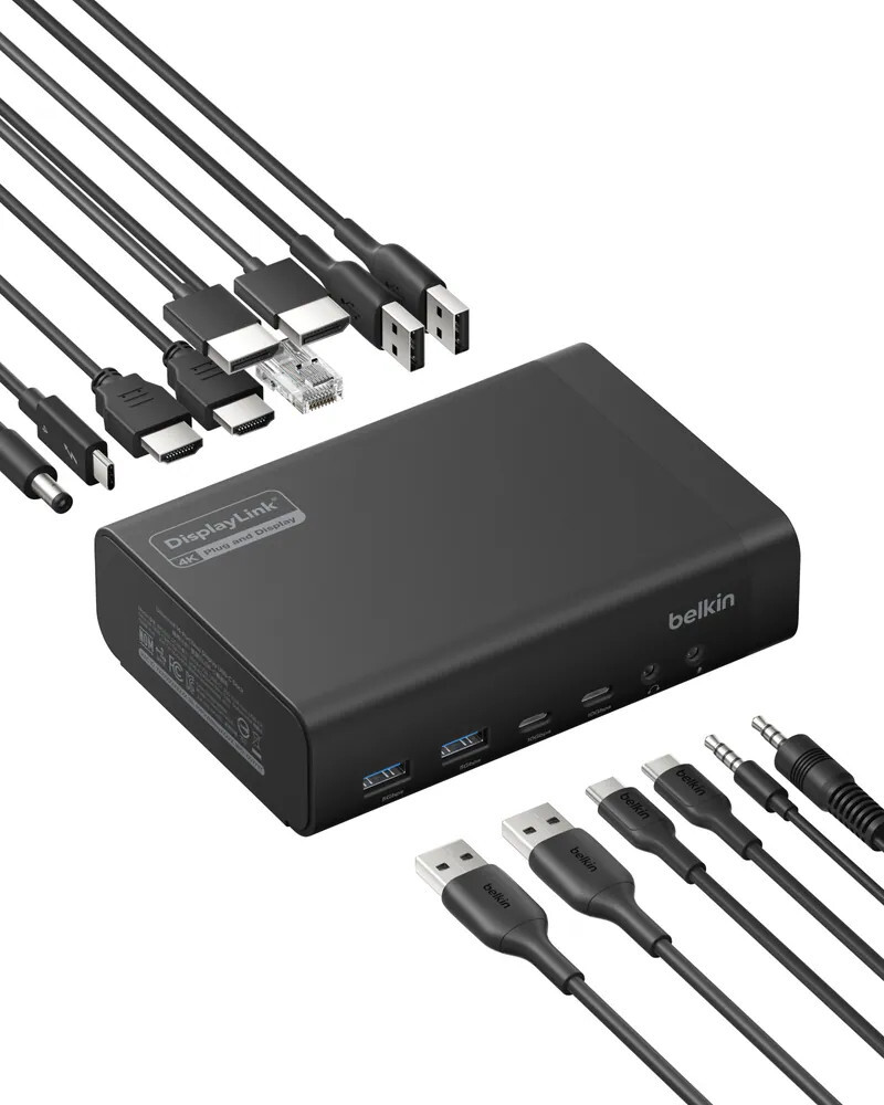 Belkin Connect 14合1 USB-C 雙顯示器擴充基座 INC025qcBK