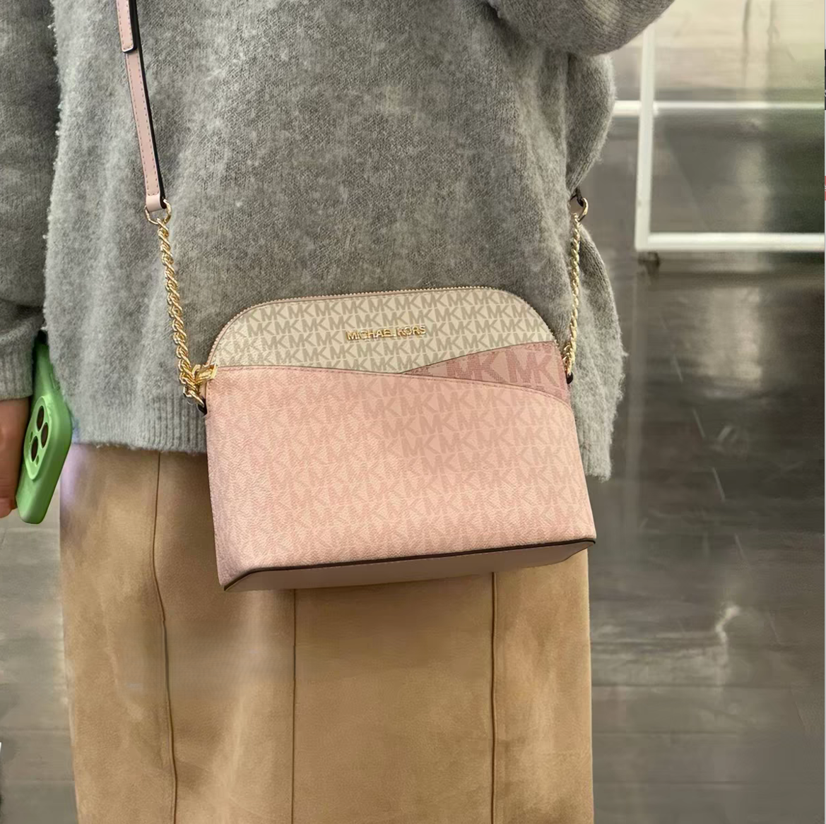 【預購】 Michael Kors H071127 Jet Set Travel 撞色斜孭袋