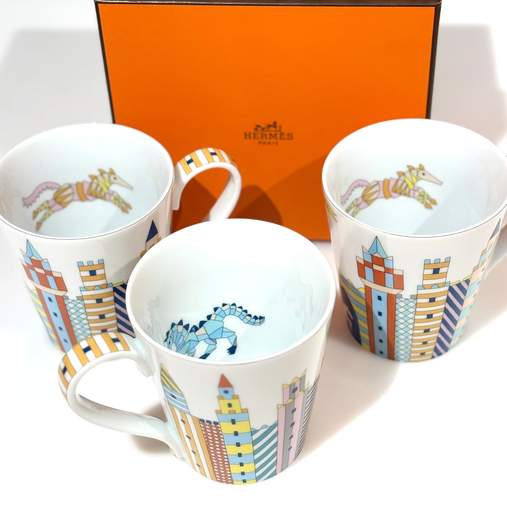 全新HERMES馬克杯子 Epopee Castle Mug 彩色城堡 #BRAND NEW #香榭站正品