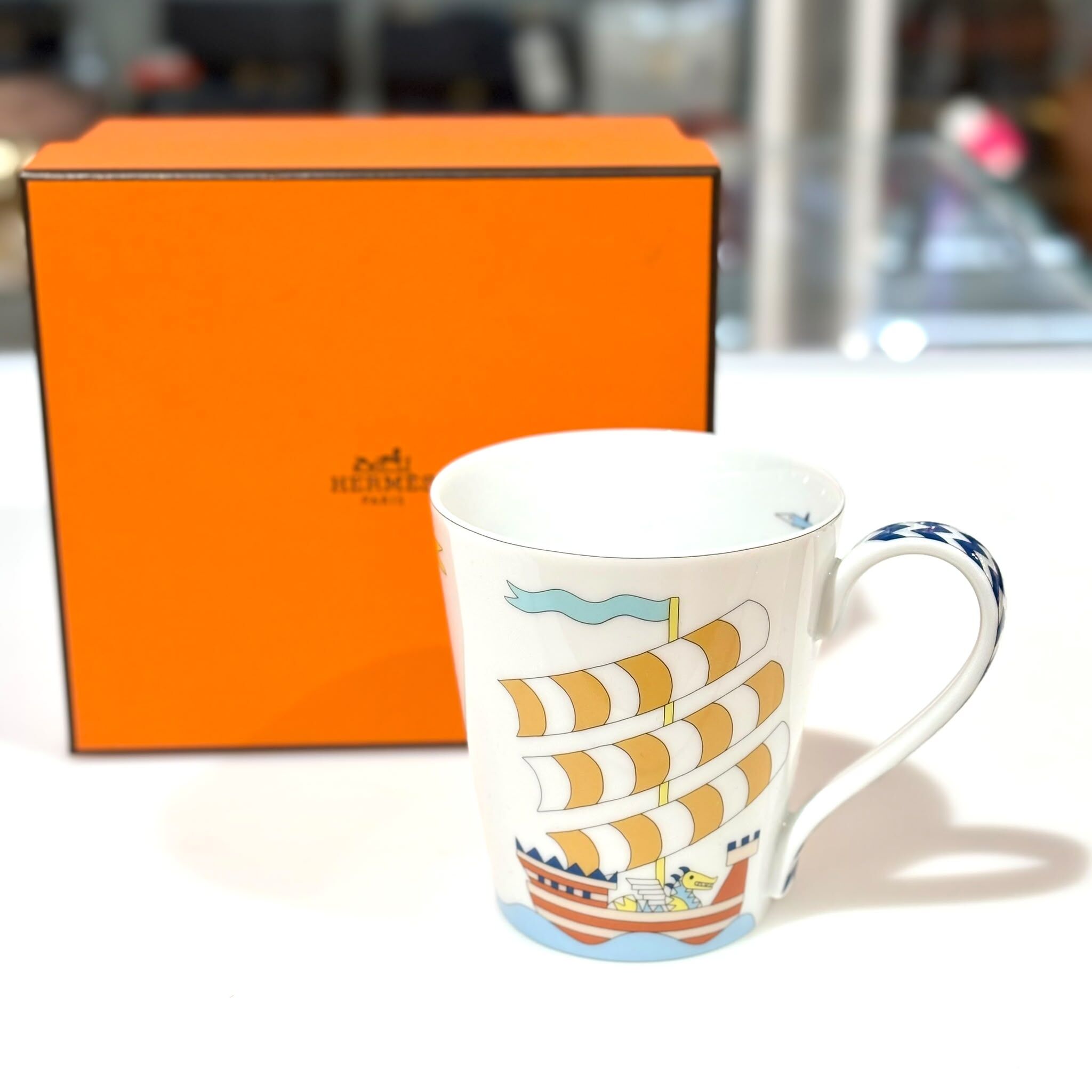 全新HERMES馬克杯 Epopee Castle Mug 彩色帆船 #BRAND NEW #香榭站正品